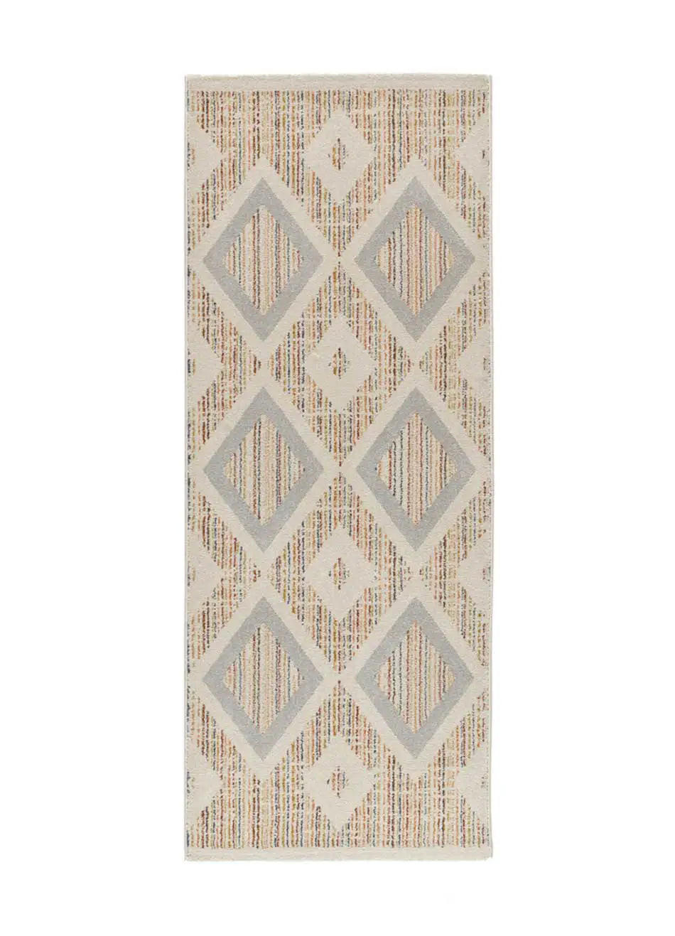 Atticgo Webteppich Mehrfarbig, Beige 80x200 cm