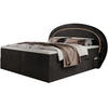 BOXBETT Nova 1 schwarz 180/200 cm mit LED H3 - Schwarz, Textil (180/200cm) - wonello
