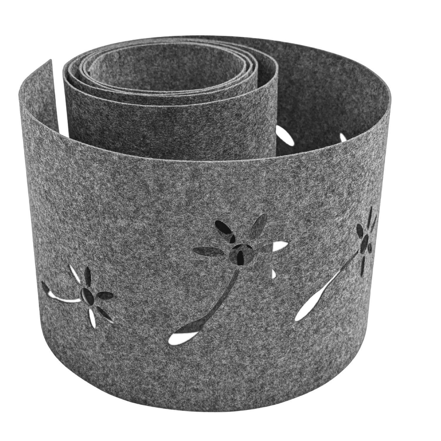 SICHTSCHUTZSTREIFEN Design Vlies Dekor Pusteblume Einzelstreifen Hellgrau 2,55m - Hellgrau, Kunststoff (260/19cm) - ZAUN|ZU