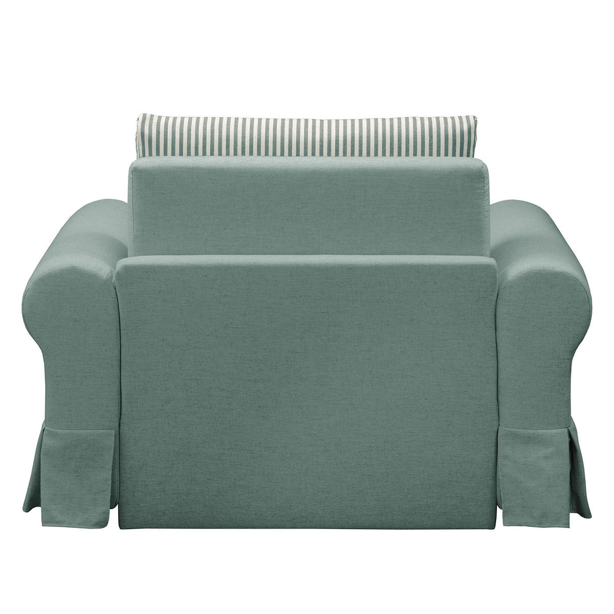 SCHLAFSESSEL mit Husse - Mintgrün/Grau, Textil (125/90/90cm) - home24