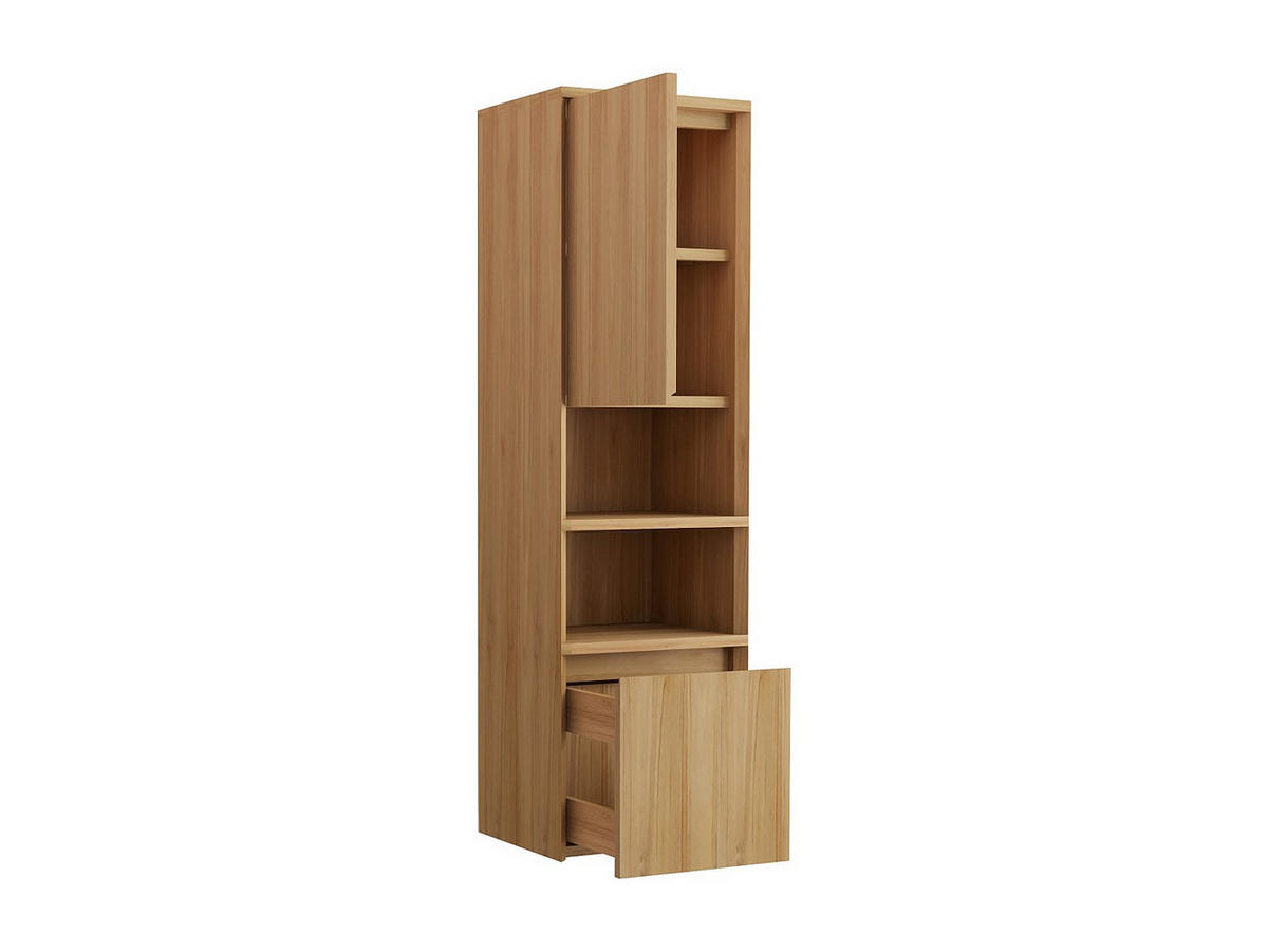BADSCHRANK - 40 cm x 35 cm - holz - naturfarben hell Kupang - Naturfarben, Holz (40/140/35cm) - Vente-Unique