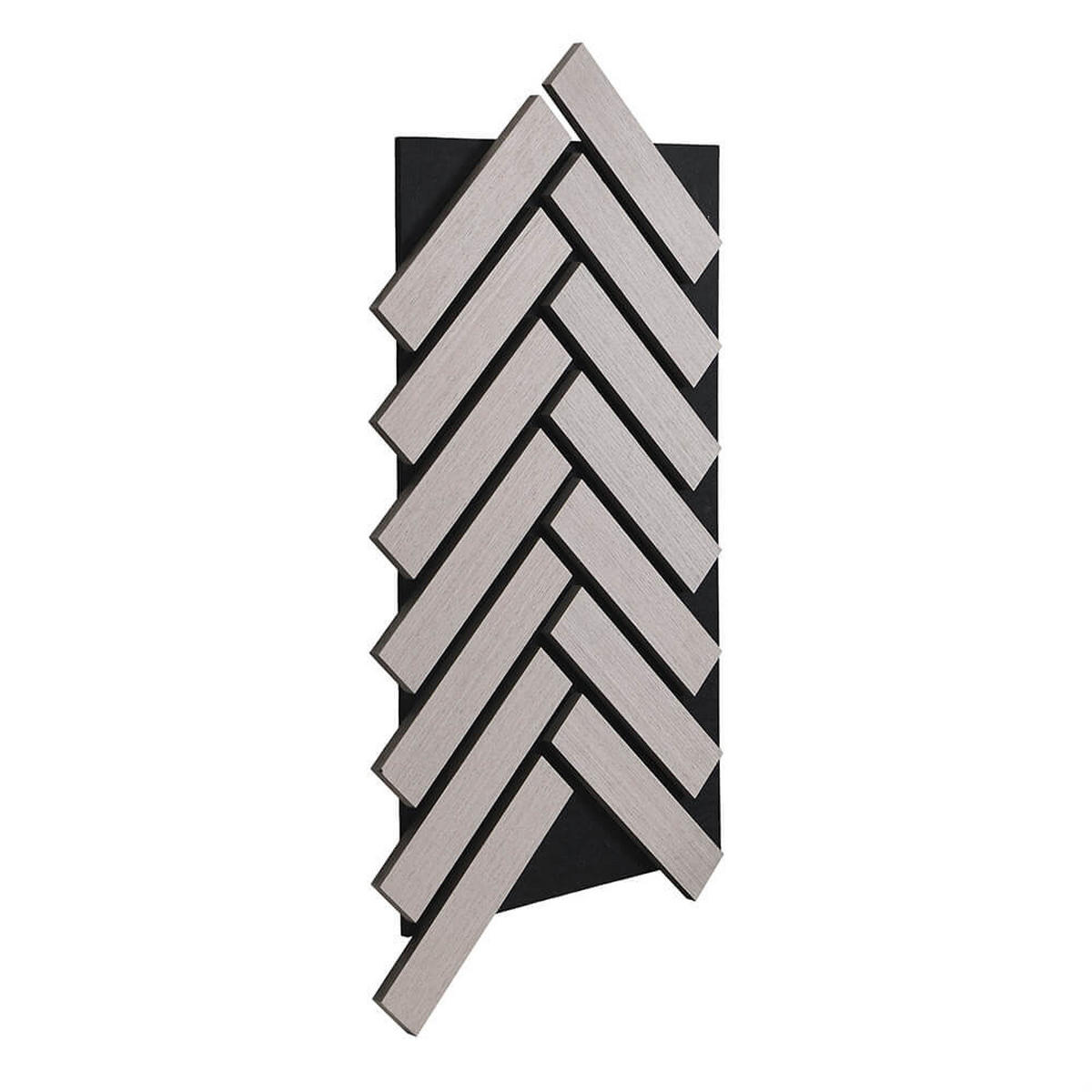 AKUSTIKPANEEL VEGA - Grey Oak, 3 x Paneel - Grau, Holz/Textil (40.5/80/2.2cm) - Home Deluxe