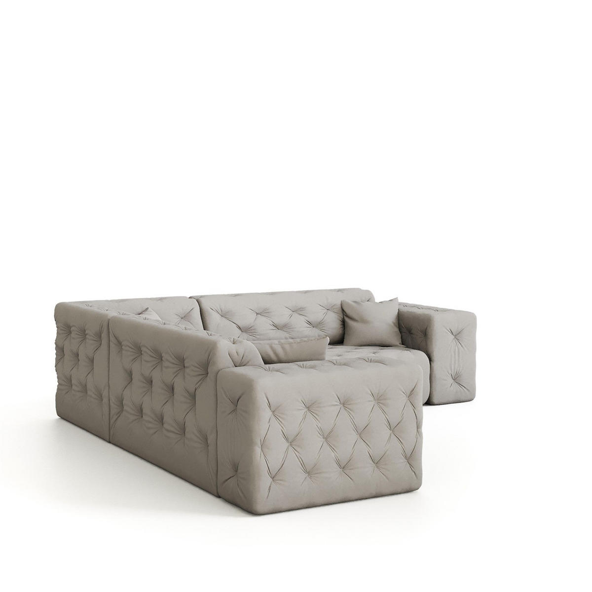 ECKSOFA Chantal - Pink, Holzwerkstoff/Textil (246/246cm) - Fun Möbel