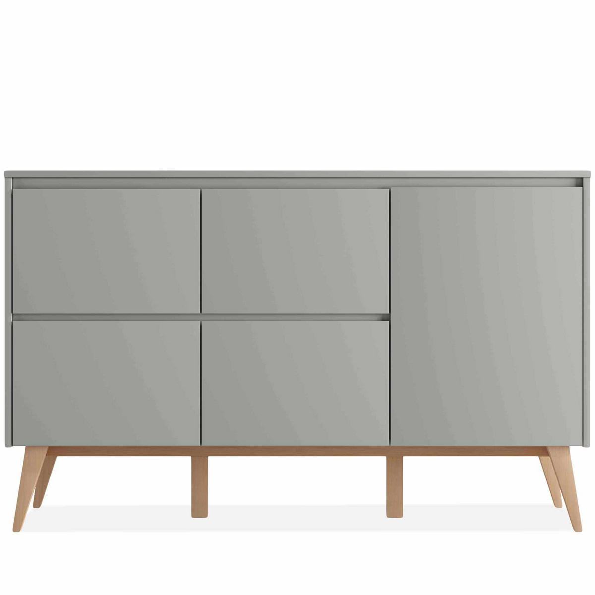 WICKELKOMMODE DAMBI - Grau, Holzwerkstoff (149/100/53cm) - KONSIMO®