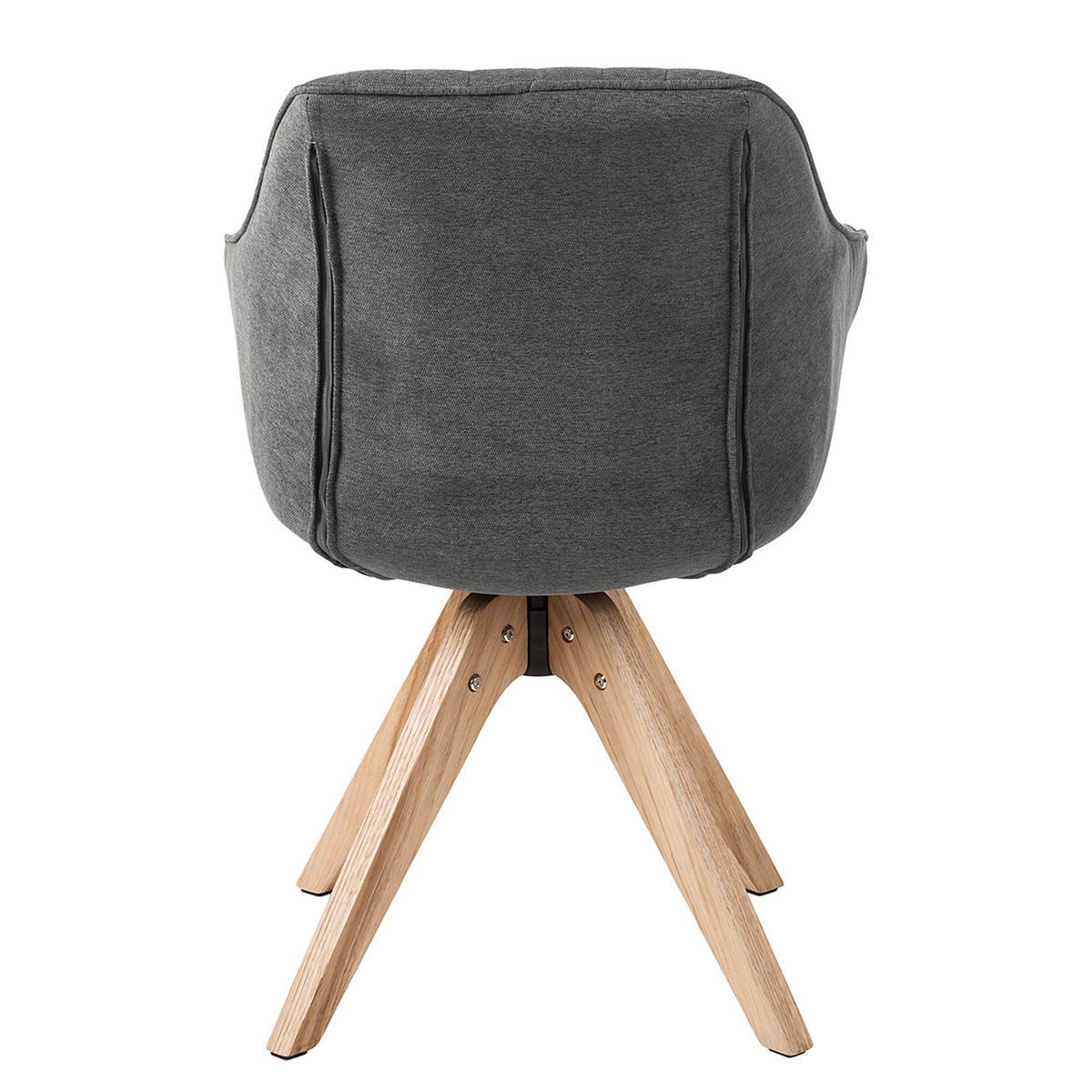 ARMLEHNENSTUHL - Drehbar - Dunkelgrau, Holz/Textil (60/83/65cm) - home24
