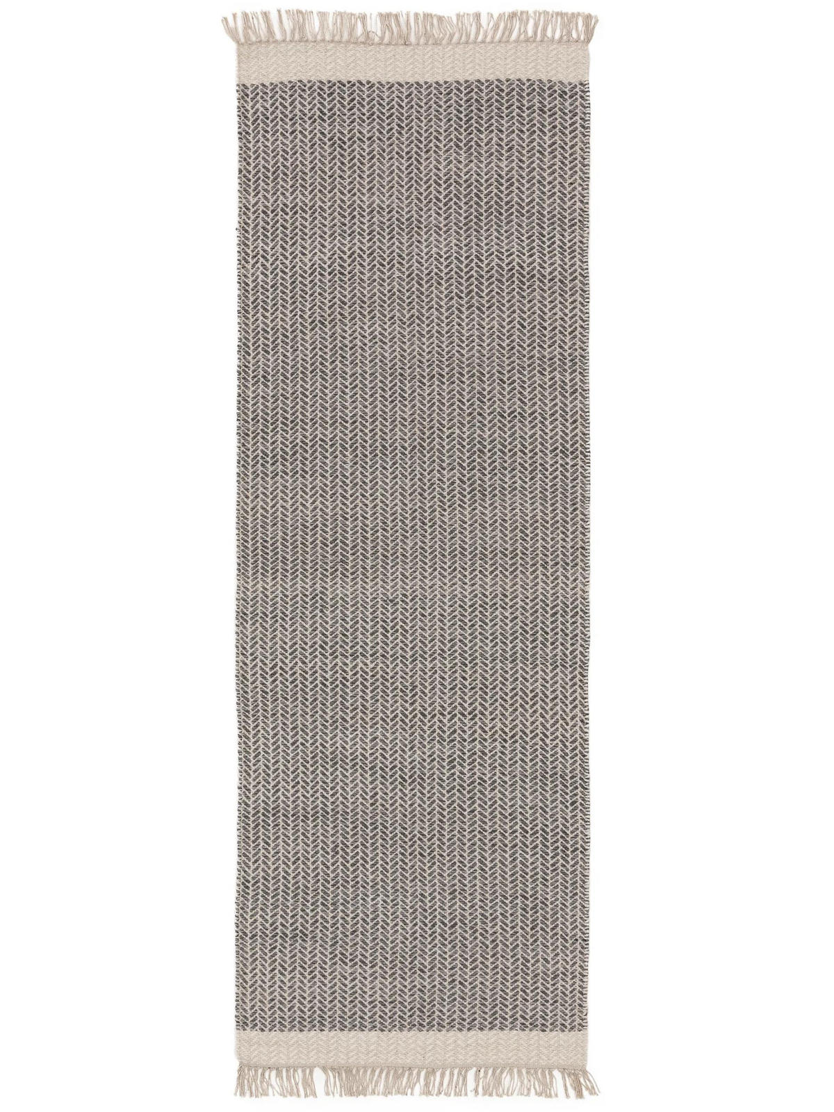 VOLNENA tekaška preproga Kim siva 80x250 cm - siva, tekstil/naravni materiali (80/250cm) - benuta Pure