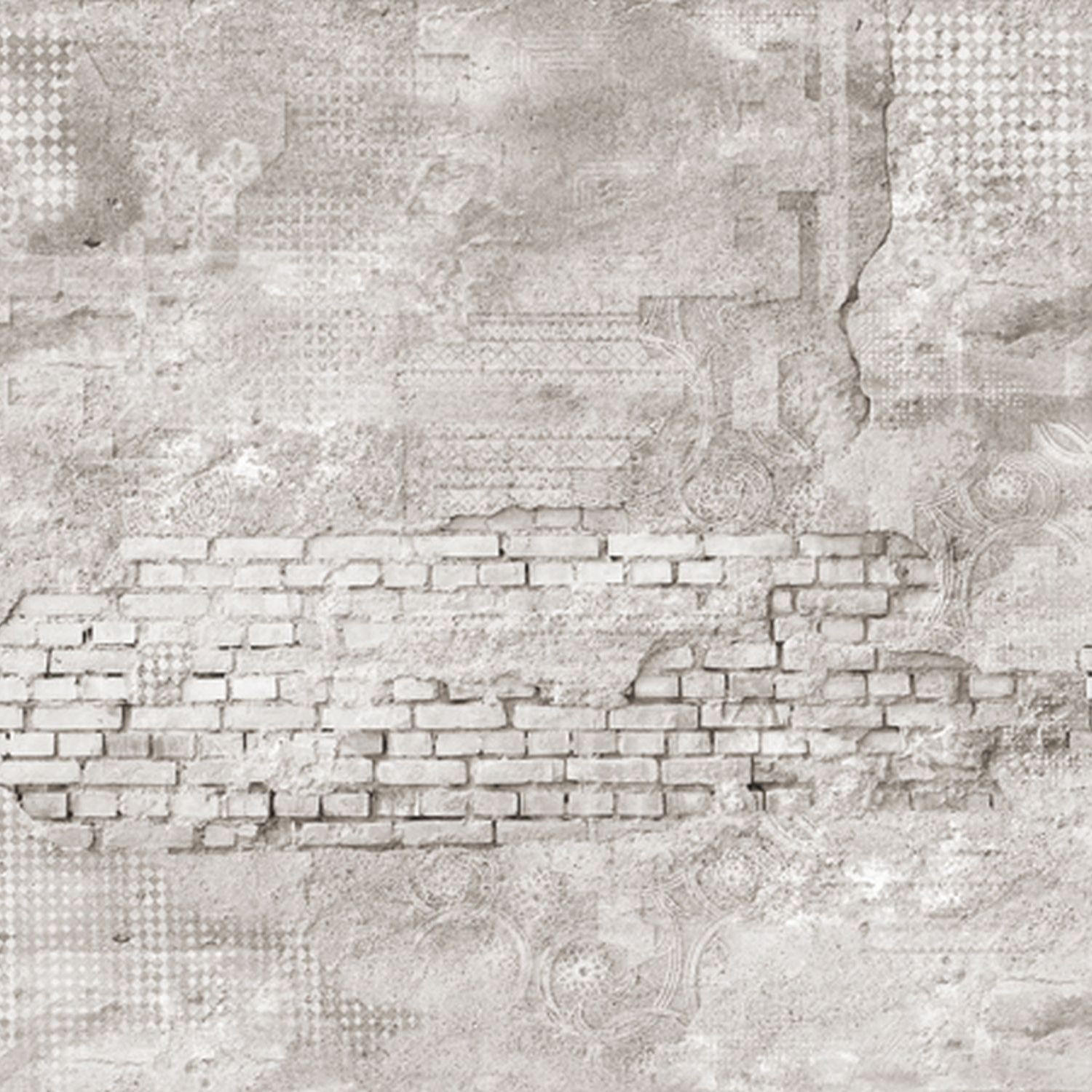 FOTOTAPETE Stein-Optik 424 x 280 cm - Grau, Papier (424/280cm) - Sanders & Sanders