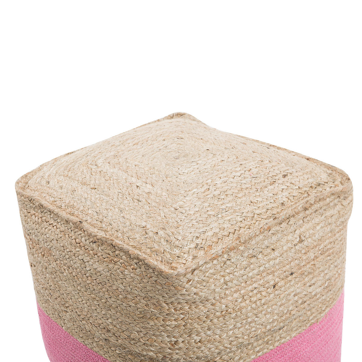 POUF Kirama 44/44/44 cm - Beige, Naturmaterialen (44/44/44cm) - Beliani