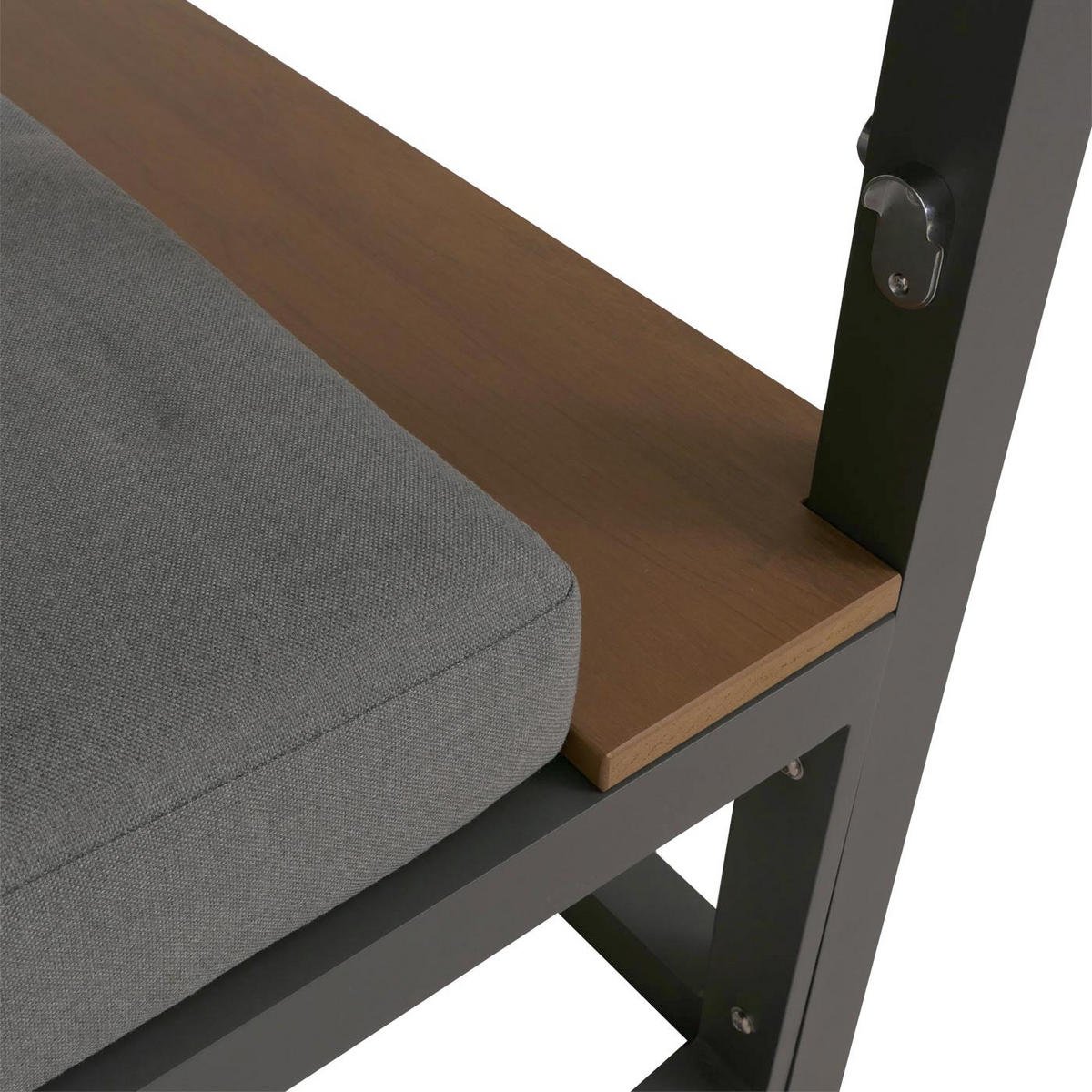 LOUNGE-GARTENLIEGE M63B Anthrazit, Grau - Anthrazit/Grau, Metall (200/200/200cm) - MCW