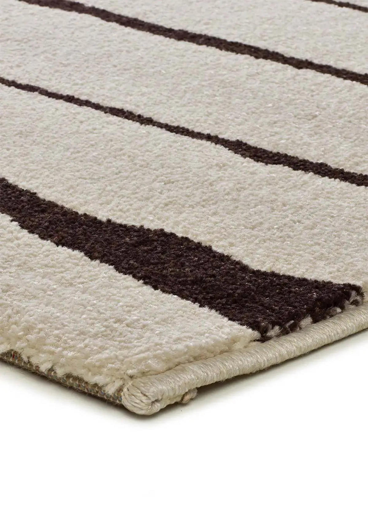 KURZFLORTEPPICH Weiß / Schwarz Retro 160/230 cm - Schwarz/Weiß, Naturmaterialien/Textil (160/230cm) - Atticgo