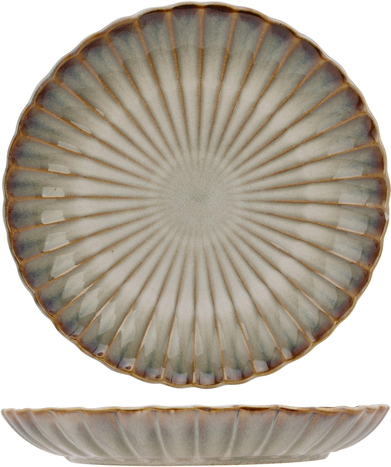 SPEISETELLER Astera Pearl Beige - ø 27,5 cm - 4 Stück - Beige, Keramik (28/28/4cm) - Cosy & Trendy