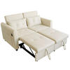 SCHLAFSOFA 3-in-1 Baumwoll-Leinen ausziehbar mit Rückenlehne 120/160/180 Grad Beige 142/85/83 cm - Beige, Textil (85/83/142cm) - Redom