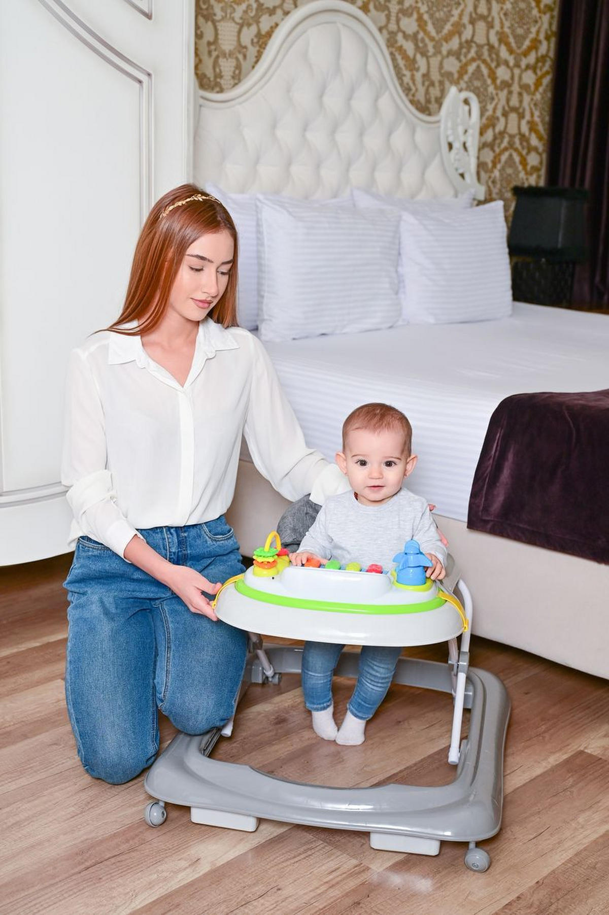 LAUFLERNHILFE Sea Adventure grau Spielcenter Musikfunktion höhenverstellbar - Grau, Kunststoff (62/62/70cm) - Lorelli