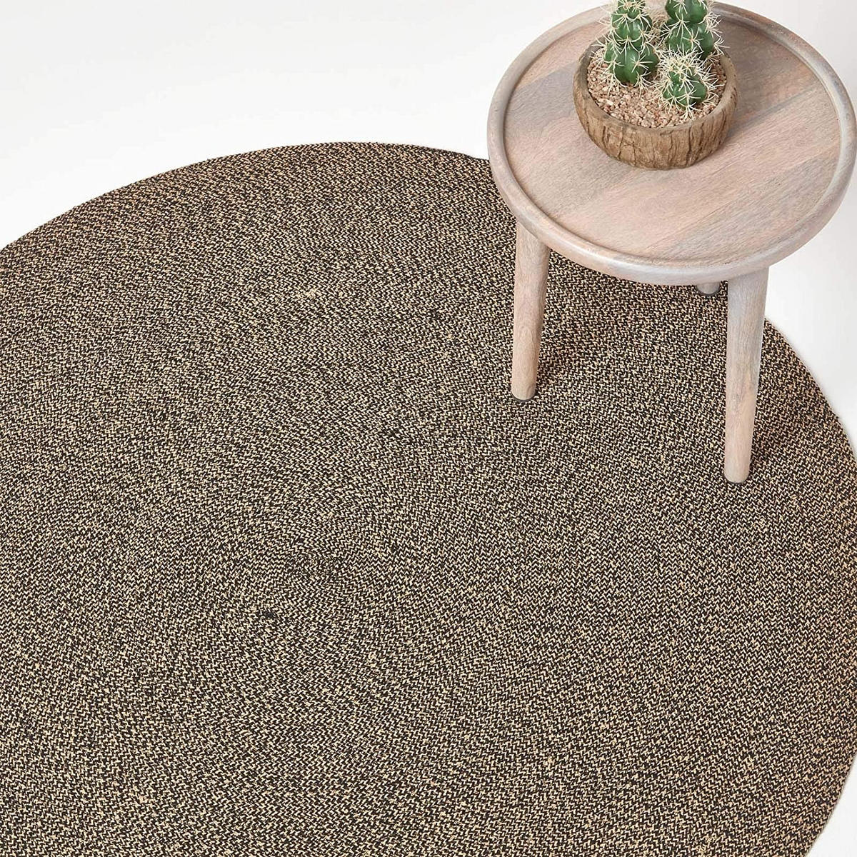 TEPPICH Melange geflochten rund 200 cm - Braun, Textil (200/200cm) - Homescapes