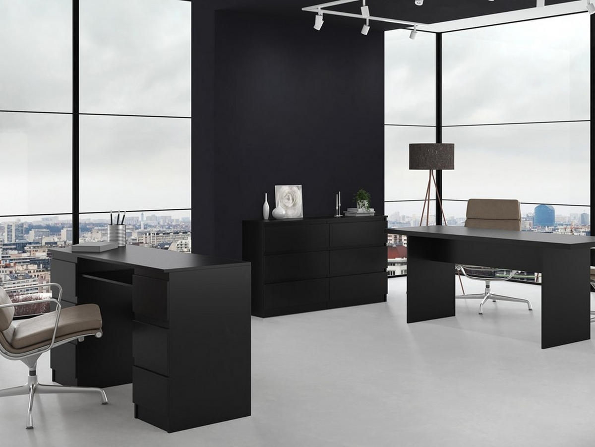 KOMMODE Schwarz 138/77/40 - Schwarz, Holzwerkstoff (138/77/40cm) - RAUMHIRSCH FURNITURE