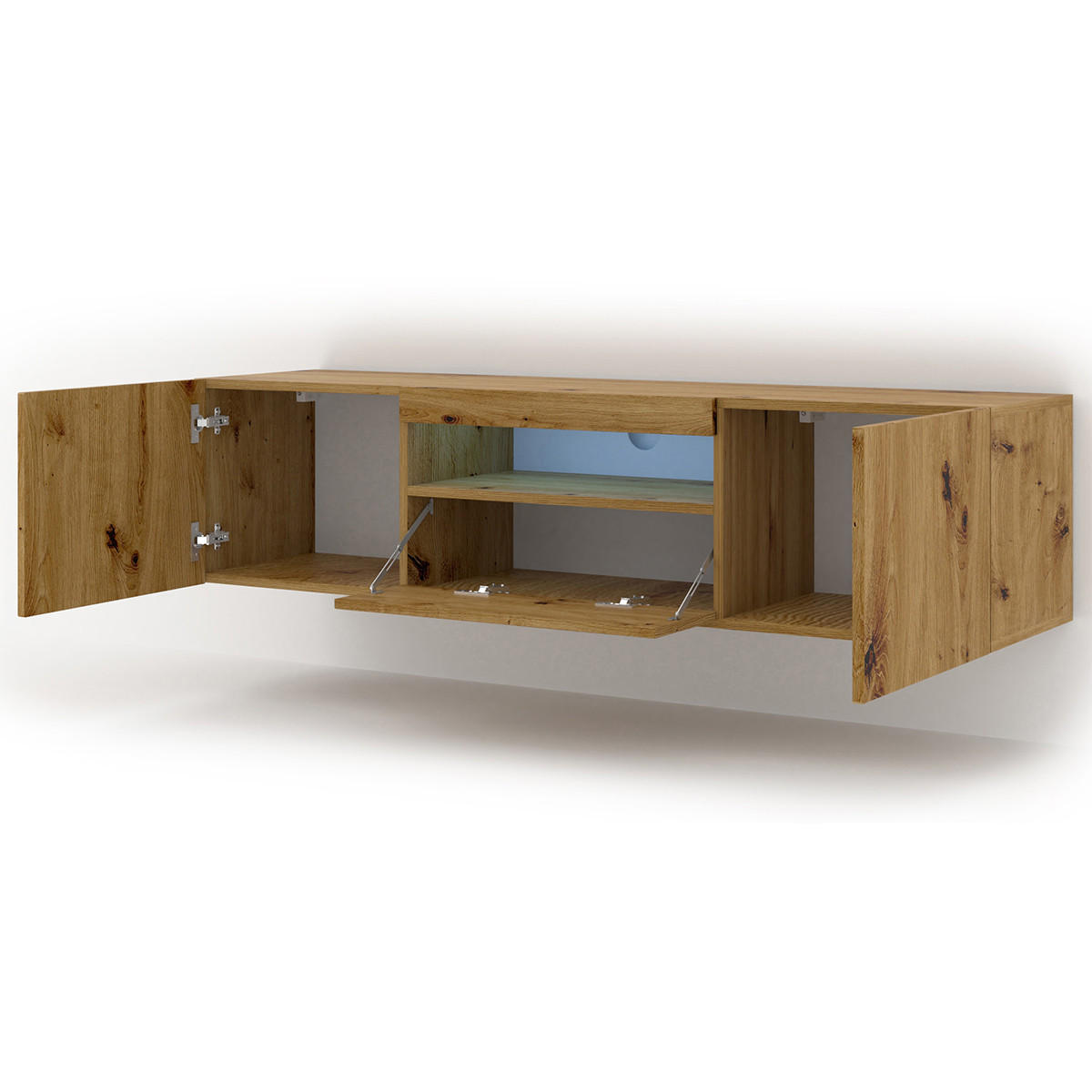 TV-MÖBEL Aurus Holz - Braun, Holzwerkstoff (150/36/37cm) - Petits-meubles