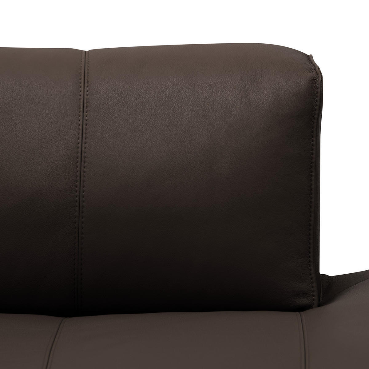 3-SITZER ECKSOFA mit Recamiere - Dunkelbraun/Schwarz, Leder/Kunststoff (295/231cm) - home24