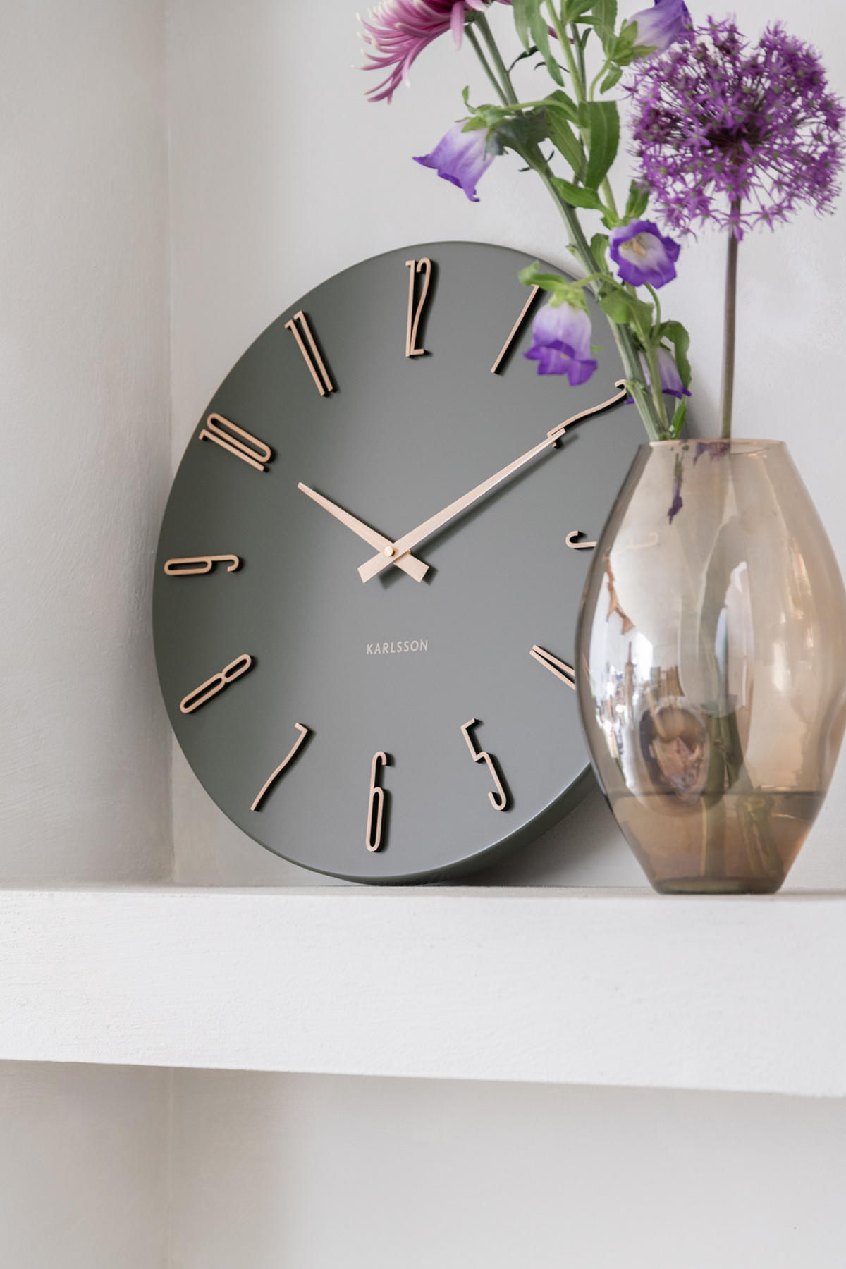 WANDUHR Esmerado Grün 2.1/40/40 cm - Grün, Metall (40/40/2.1cm) - Karlsson