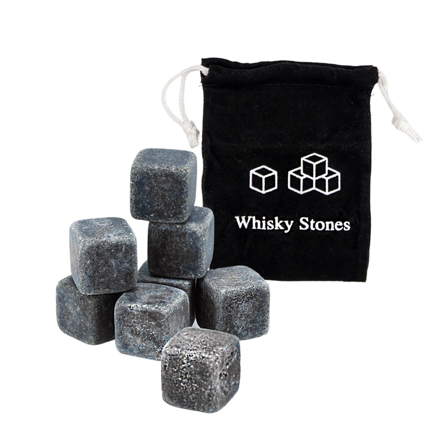 WHISKEY STEINE 9 Stück - Grau, Stein (2/2/2cm) - Intirilife
