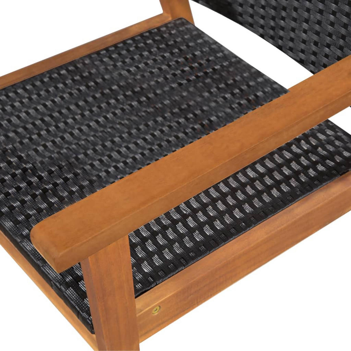 GARTEN-ESSGRUPPE 5-teilig Poly Rattan Schwarz Und Braun - Schwarz, Kunststoff - vidaXL