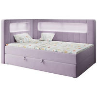 BOXSPRINGBETT JUNIOR GOLD 3 90/200 Violett - linke Seite - Violett, Holz/Textil (90/200cm) - MKS