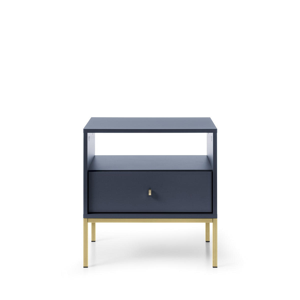 NACHTTISCH MONDO 53,6/56,2/39 cm Blau - Blau/Goldfarben, Holzwerkstoff (53.6/56.2/39cm) - MASSENO