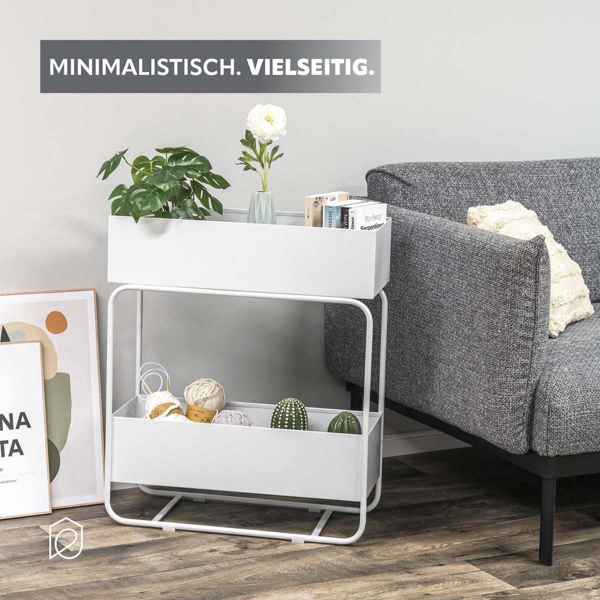 PFLANZENSTÄNDER, weiß - Weiß, Metall (25/60/71cm) - eluno