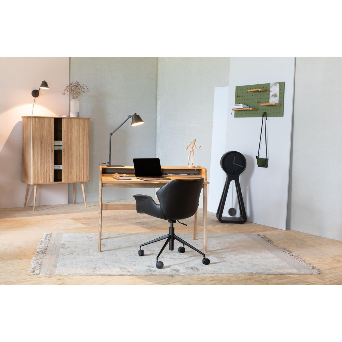 BÜROSTUHL Nikki Bürostuhl Armlehne Schwarz - Schwarz, Kunststoff (77/77.5/77cm) - Zuiver