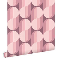 TAPETE Retro-Ornamente 50 x 900 cm - Lila, Papier (50/900cm) - ESTAhome