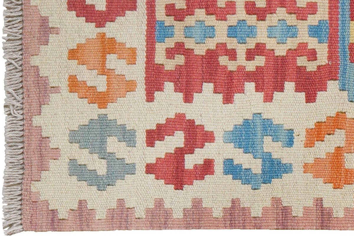 KELIM-LÄUFER handgewebt Gashgai Bunt 194/57 cm Schurwolle - Multicolor, Textil (57/194cm) - Looma