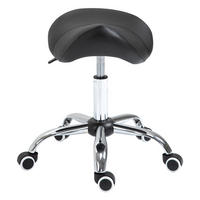 BÜROHOCKER DE-17998 höhenverstellbar, 360° drehbar Schwarz - Schwarz, Metall (53/61/52cm) - ComfortXL