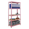 WOHNREGAL Pink Lady 180x90x40cm Fachlast 175 kg 5 Ebenen Pink - Pink, Metall (90/180/40cm) - PROREGAL