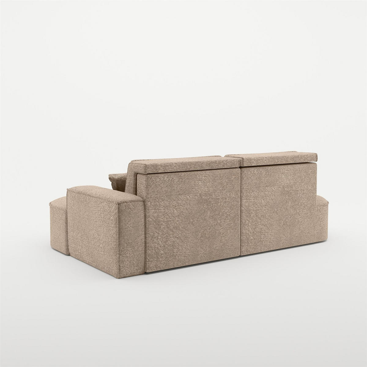 ECKSOFA Venedig Mit Schlaffunktion - Sandfarben, Holzwerkstoff/Textil (278/179cm) - Fun Möbel
