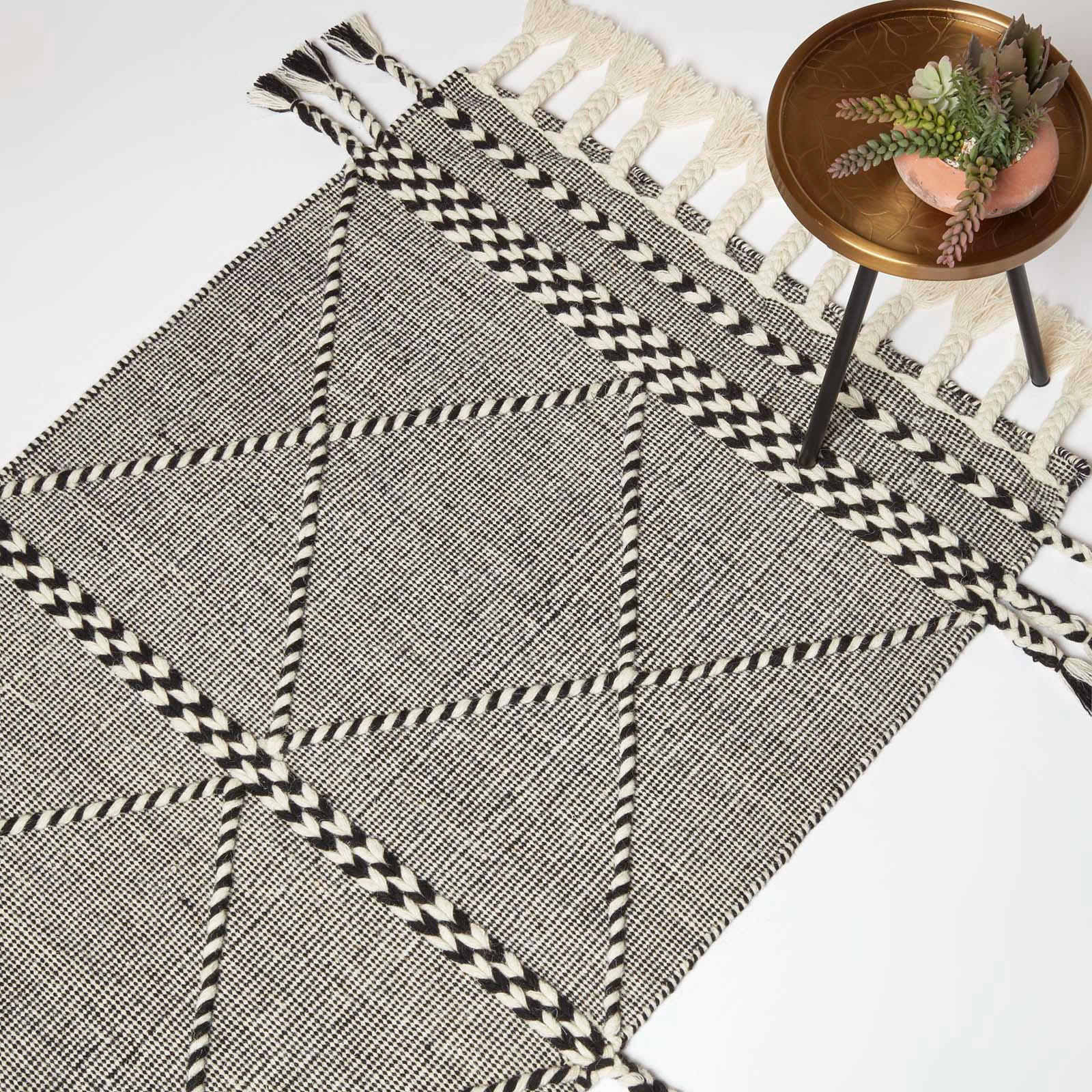 KELIM-TEPPICH Edessa handgewebt 120/170 cm - Schwarz, Textil (120/170cm) - Homescapes