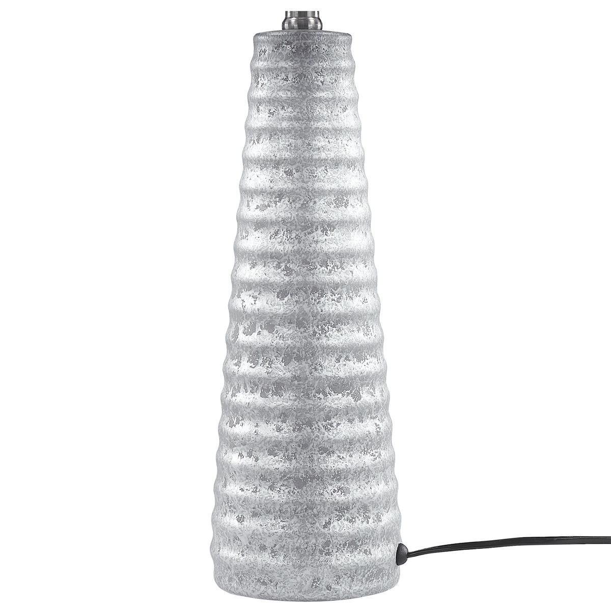 TISCHLAMPE Vilnia 33/33/58 cm - Silberfarben, Keramik (33/33/58cm) - Beliani