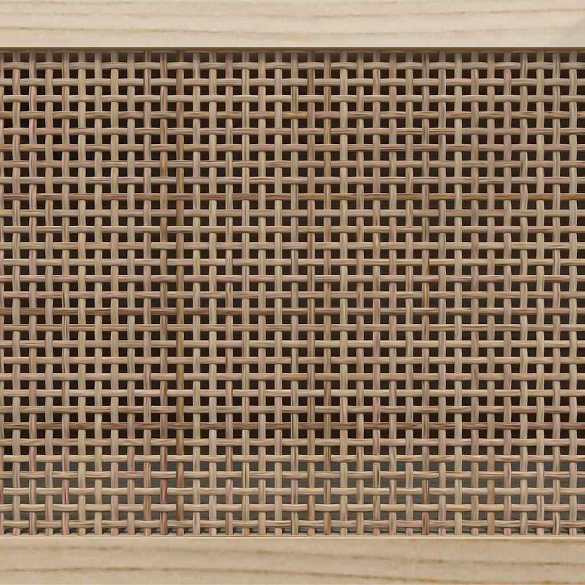TV-SCHRANK Braun 80/30/40 Cm Massivholz Kiefer Und Natur-Rattan - Braun, Holz (30/40/80cm) - vidaXL