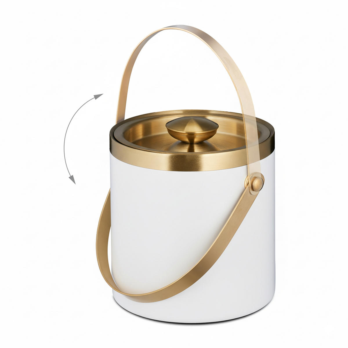 EISWÜRFELBEHÄLTER - Weiß, Kunststoff/Metall (15/17cm) - Relaxdays