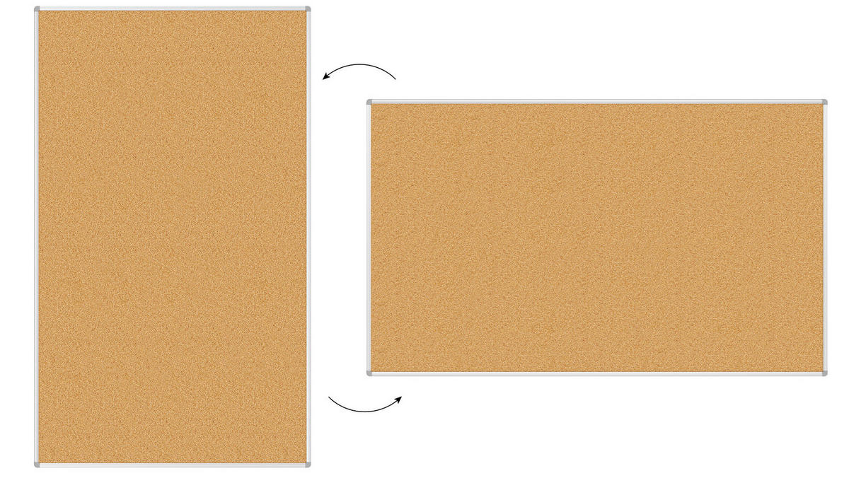 PINNWAND mit Alurahmen 200x120cm - Braun, Holz (200/120/1.6cm) - ALLboards