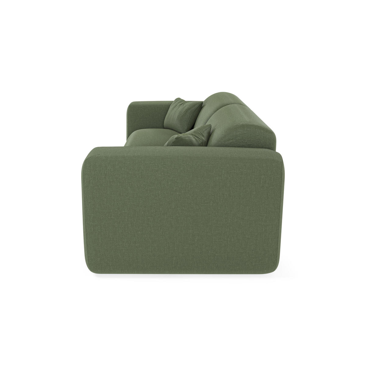 SCHLAFSOFA GERADE Rastergewebe Olivgrün 234cm - Olivgrün, Textil (234/73/95cm) - Sia Home