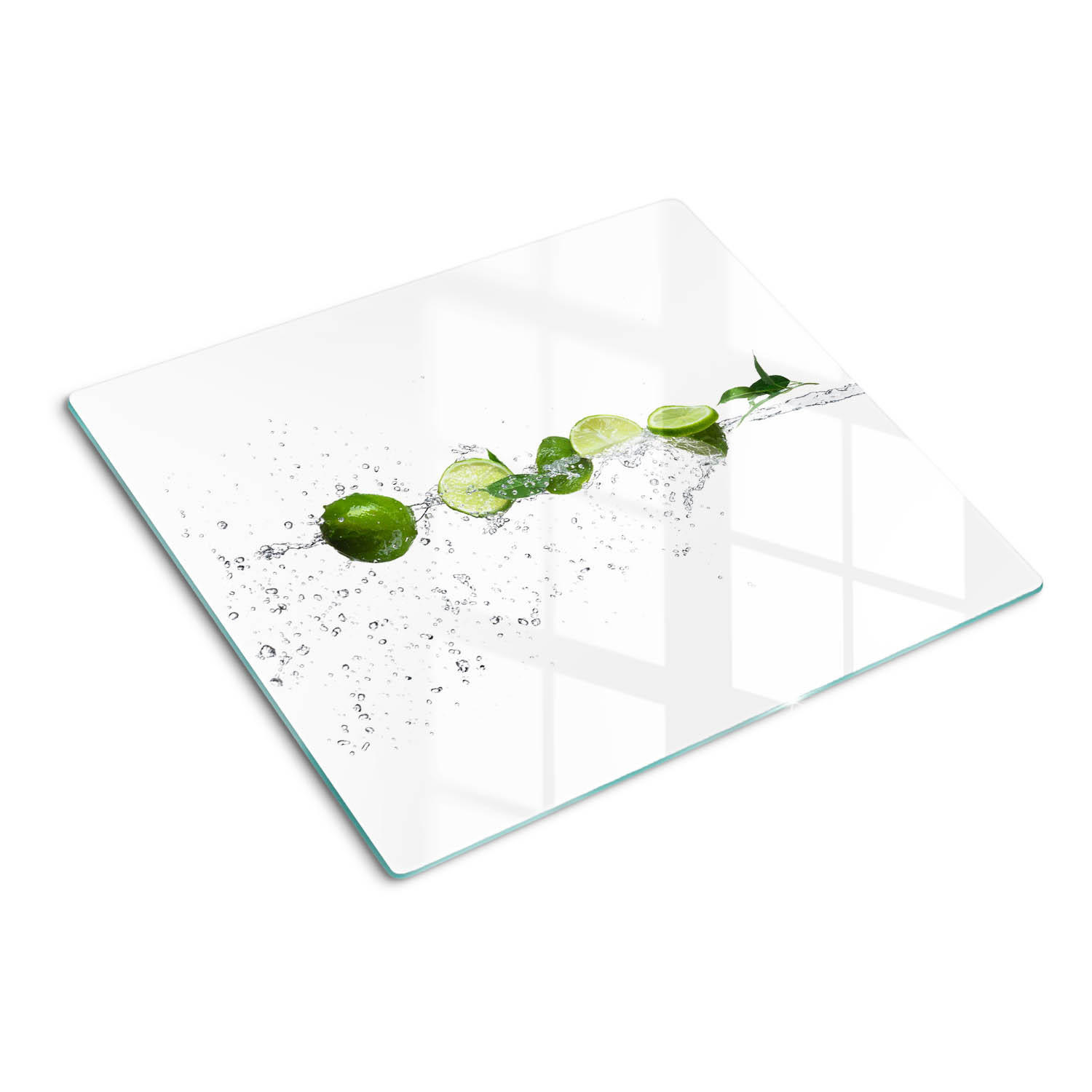 GLASPLATTE 60x52 cm Kalk und Wasser - Grün, Glas (60/0.4/52cm) - TULUP