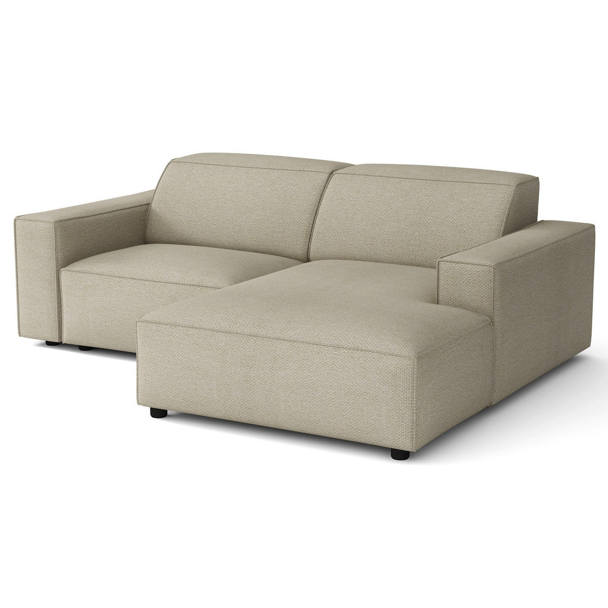 ROHOVÁ POHOVKA Sellmo 210 cm - černá/šedohnědá, textil/plast (210/166cm) - Selsey