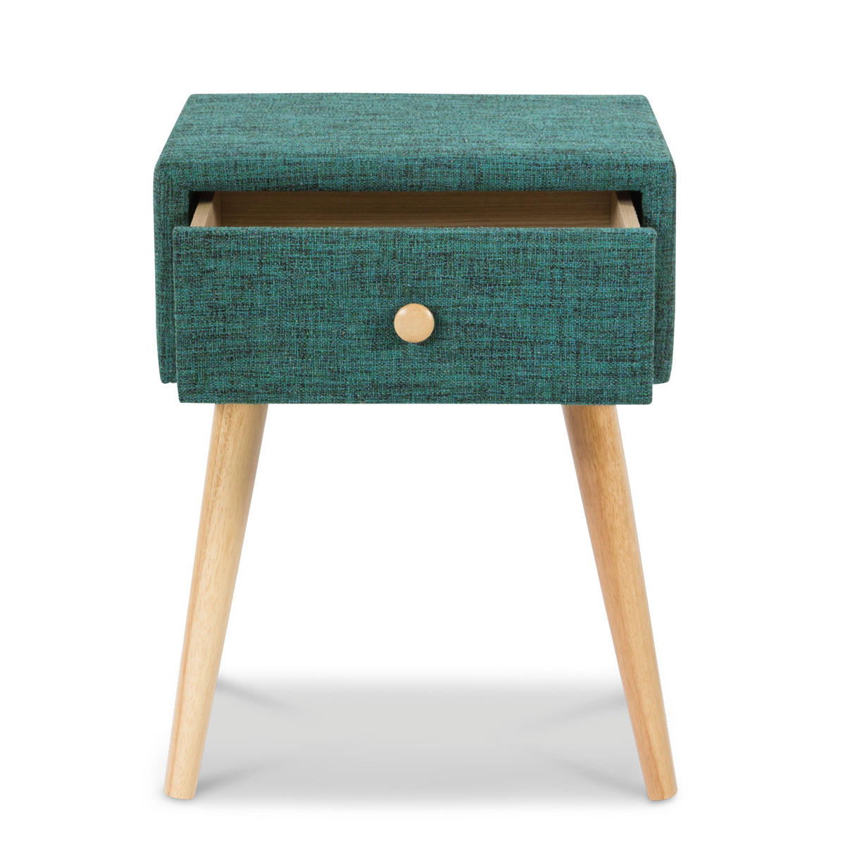 NACHTTISCH 46/62/37 cm türkis - Türkis, Holz/Textil (46/62/37cm) - Homestyle4u