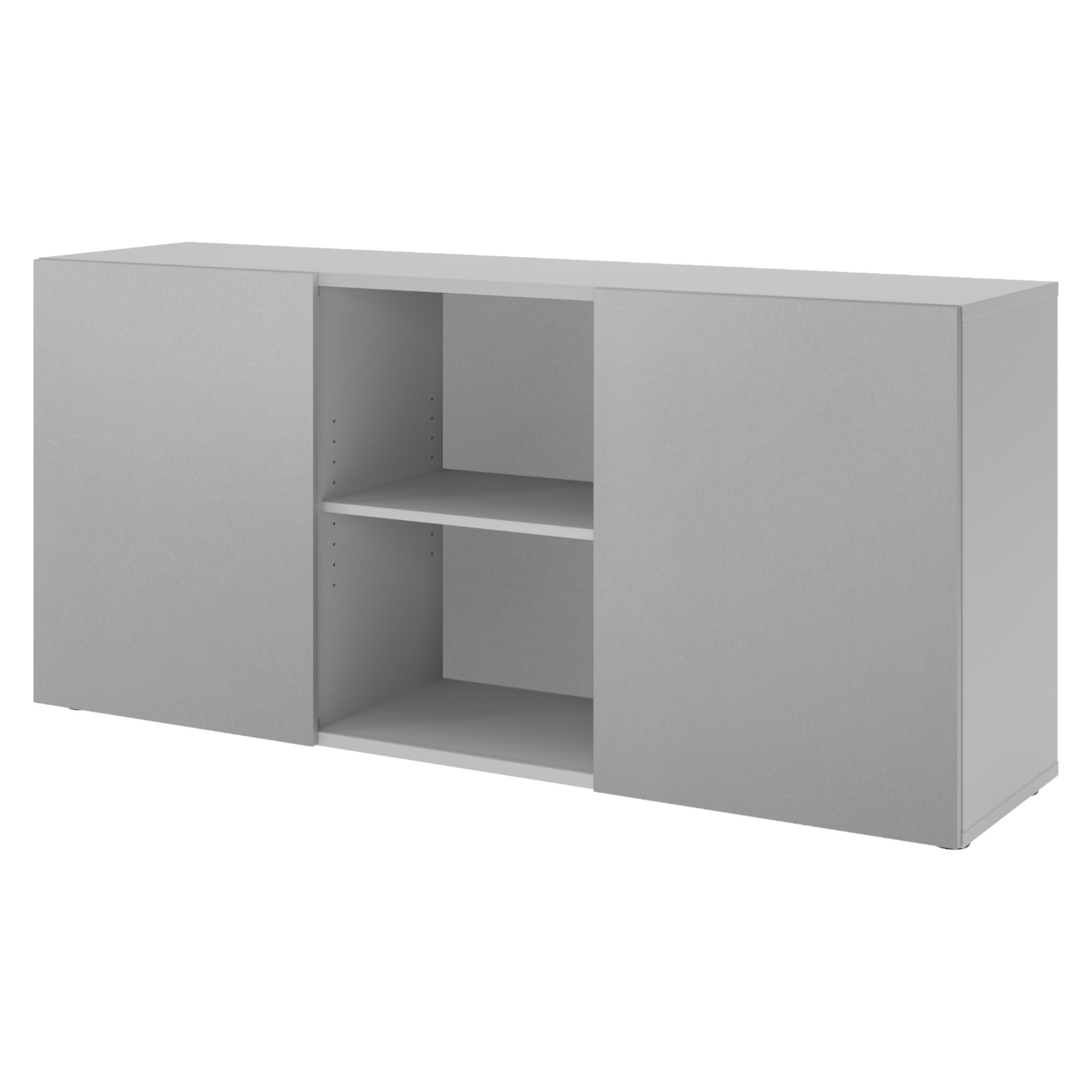 bümö Sideboard Grau, Silber 160x74.8x42 cm