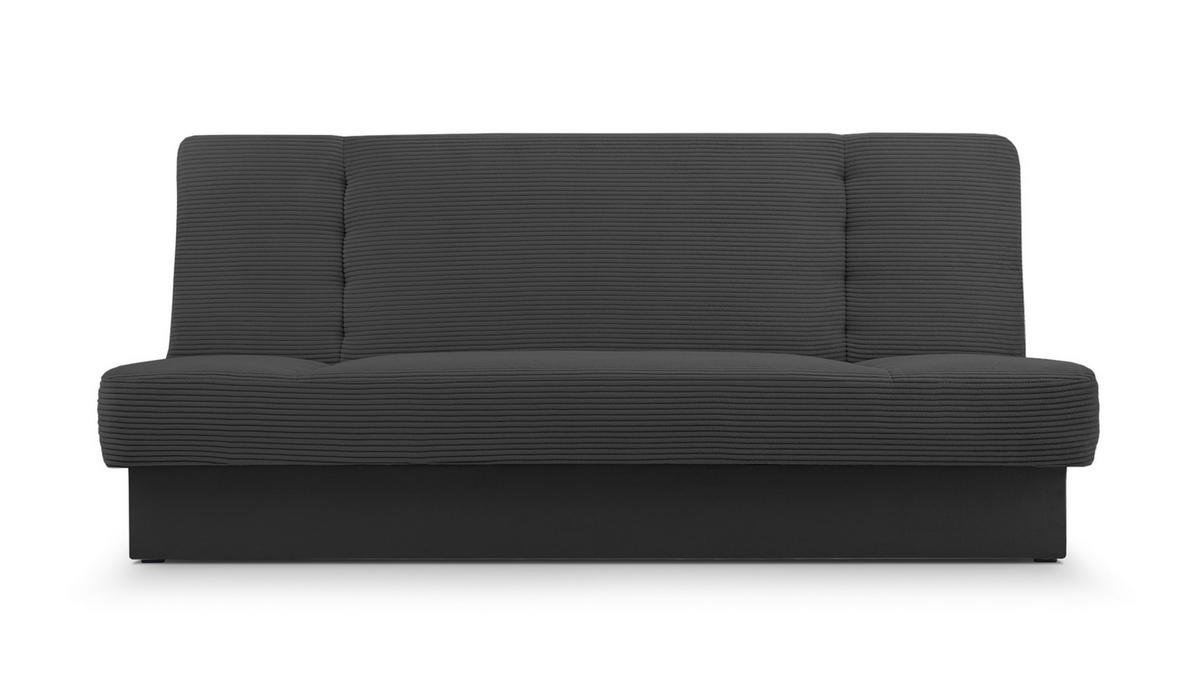 SCHLAFSOFA - Cyprus new - (Schwarz) - Schwarz, Holz (192/85/92cm) - Möblo