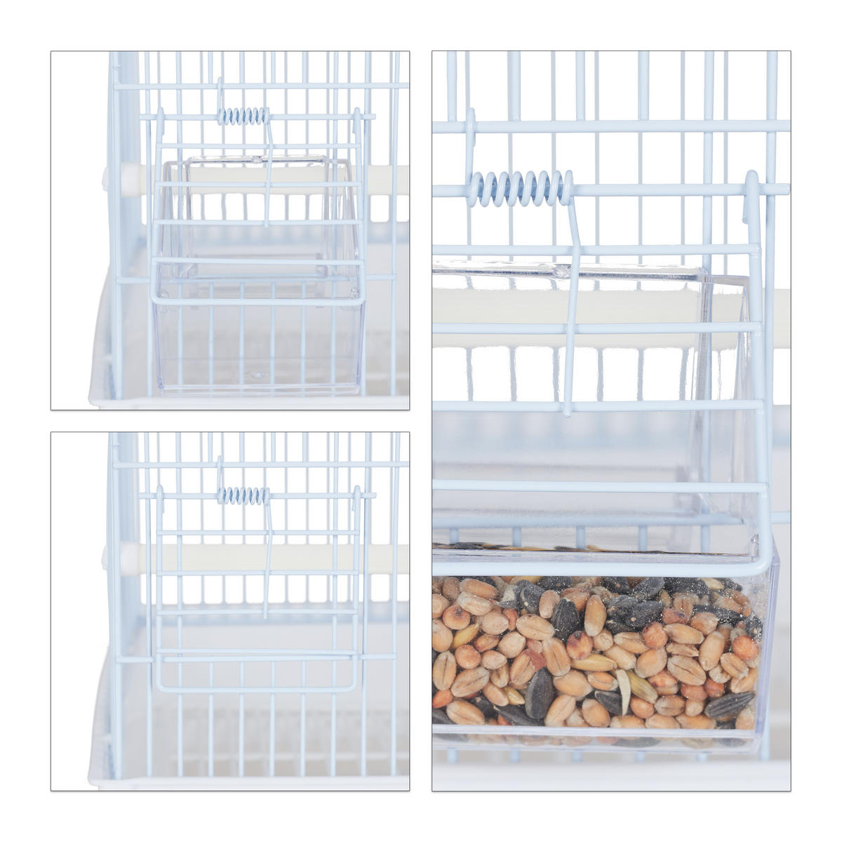 VOGELKÄFIG - Multicolor, Kunststoff/Metall (34.5/49.5/31cm) - Relaxdays