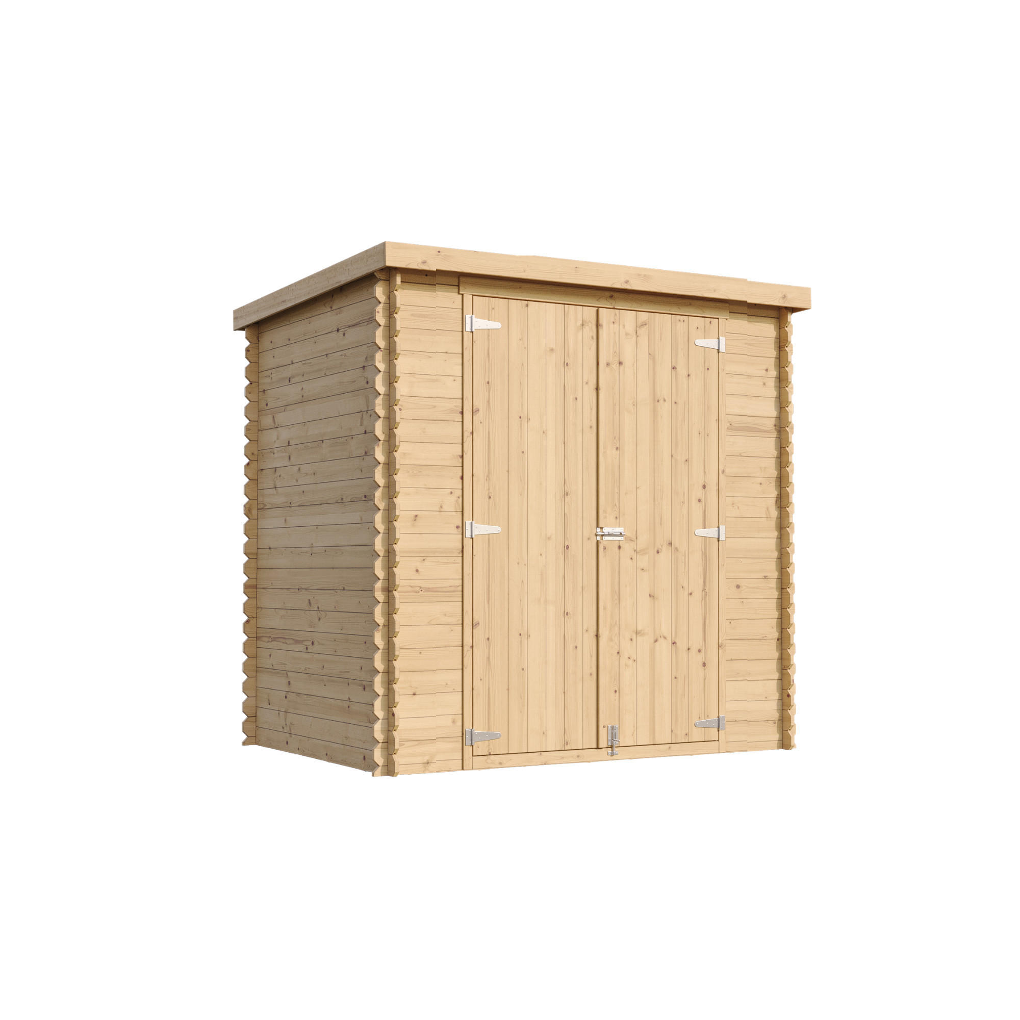 HOLZ-GARTENHAUS 2,22 m² – TIMBELA M311C1 - Naturfarben, Holz (204/200/142cm) - Timbela