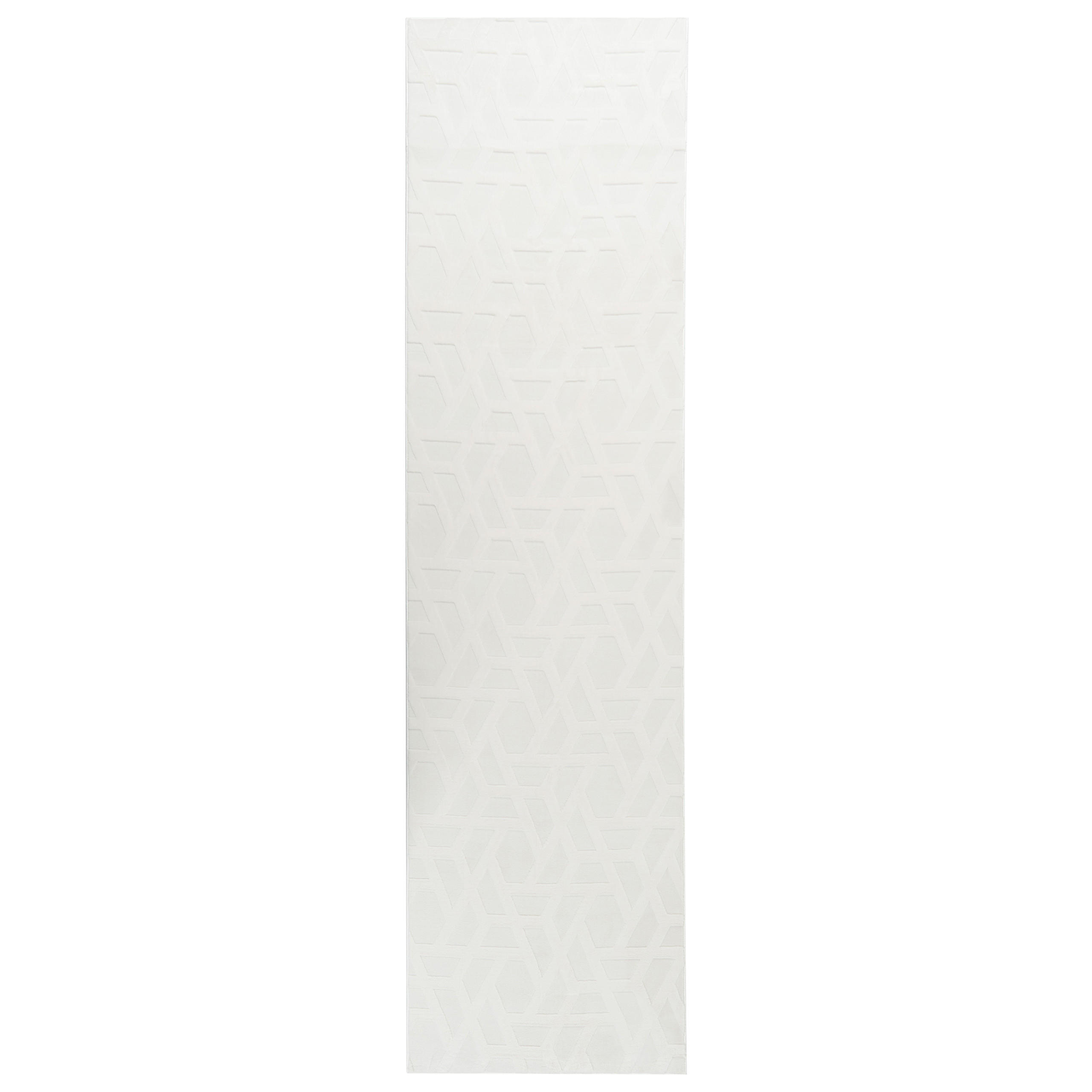 TEPPICH Cremeweiß 80/300 cm Antero - Creme/Weiß, Textil (80/300cm) - Beliani
