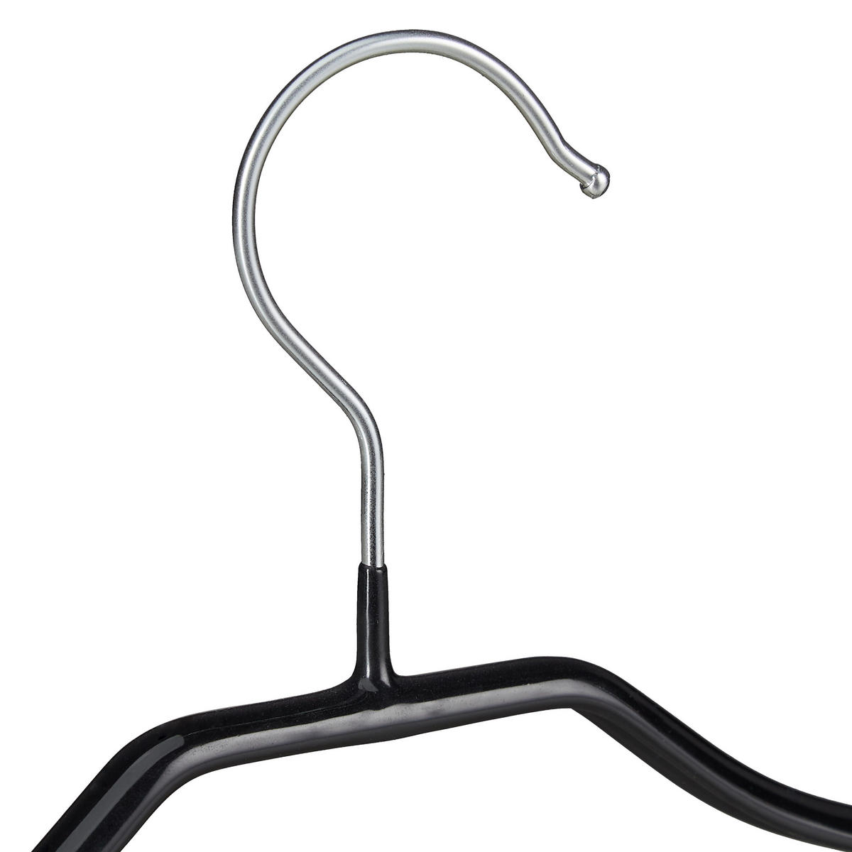 SÚPRAVA vešiakov - čierna, kov/plast (1cm) - Relaxdays