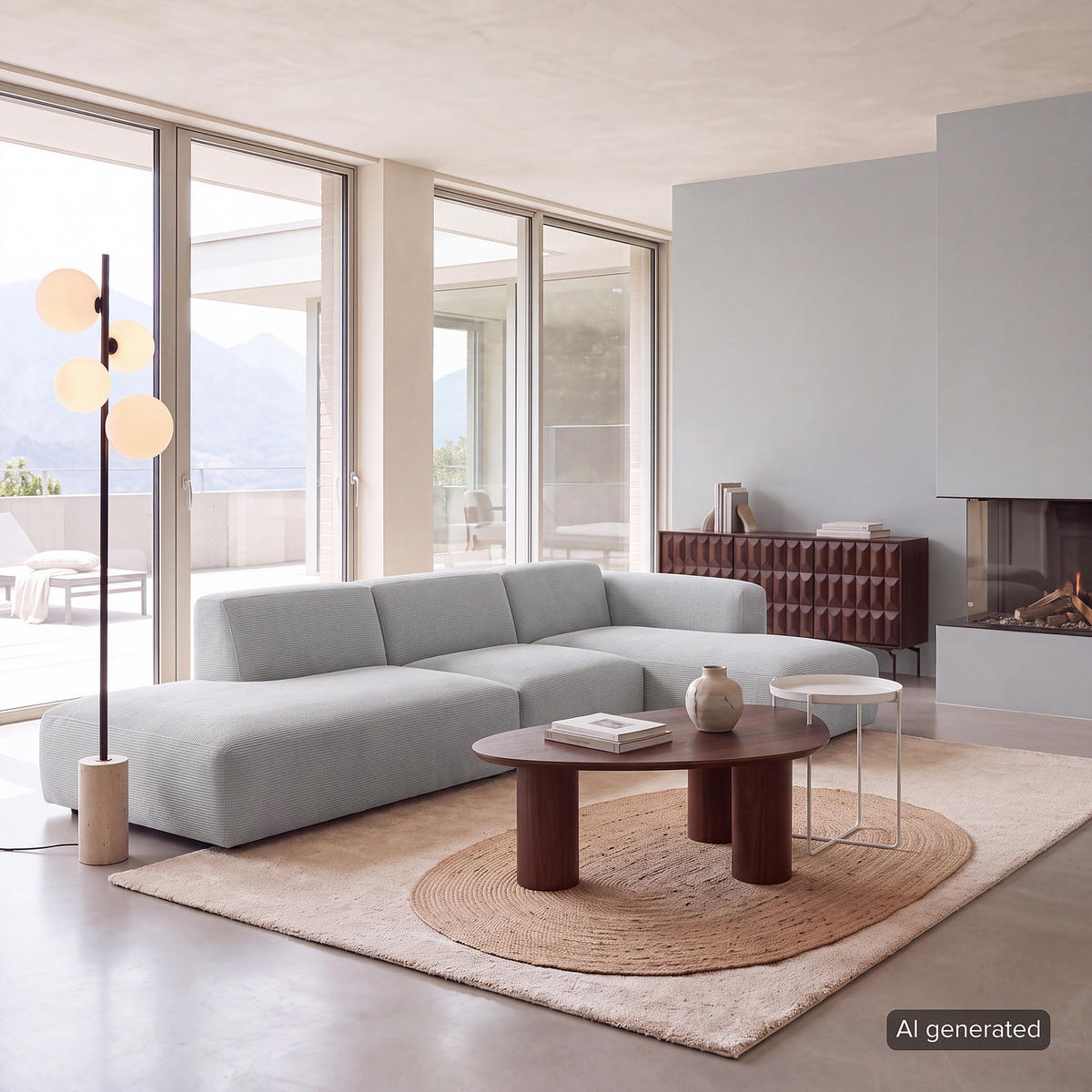 ECKSOFA mit Chaiselongue - Schwarz/Grau, Kunststoff/Textil (290/173cm) - home24