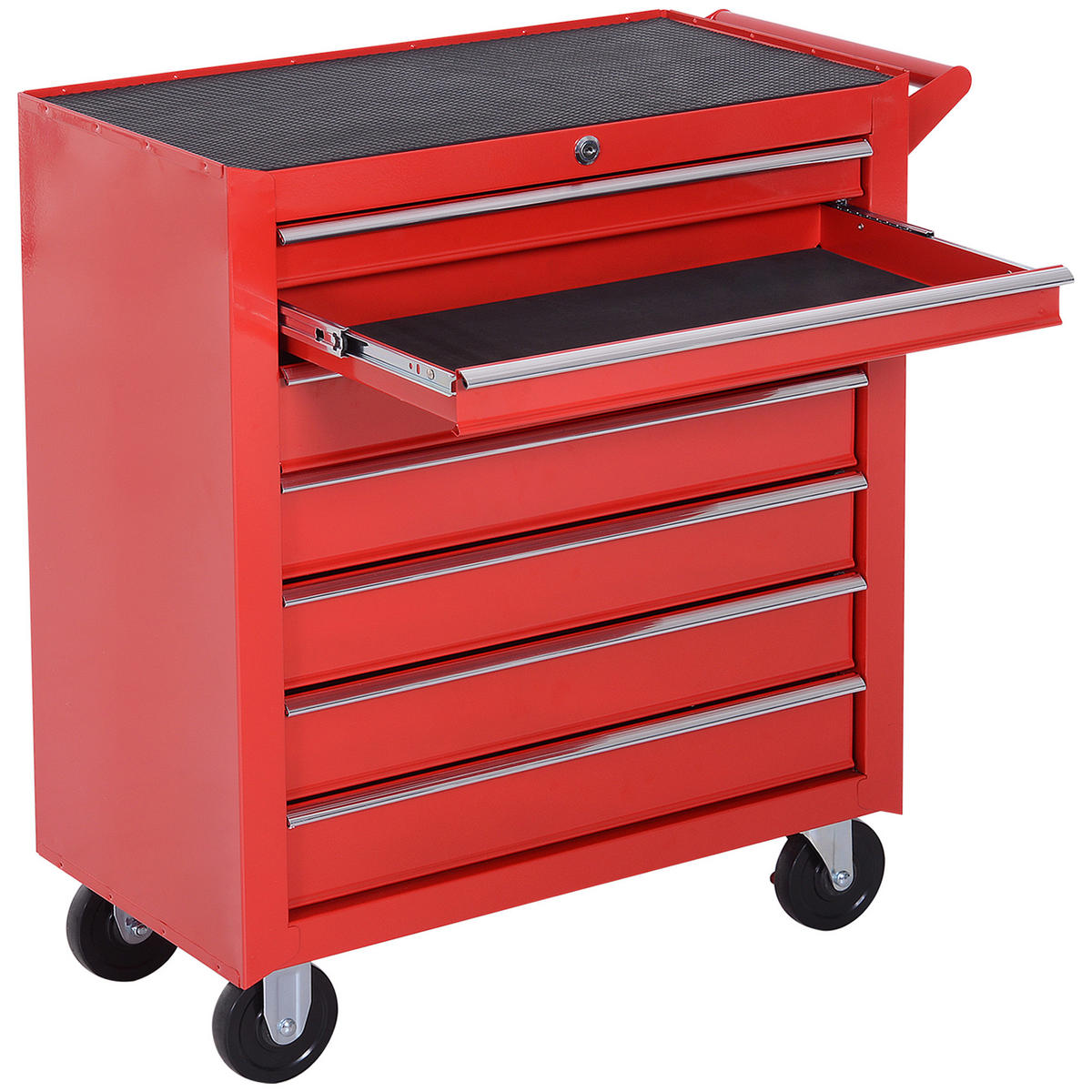 WERKZEUGWAGEN DE-10573 7 Schubladen Rot - Rot, Metall - ComfortXL